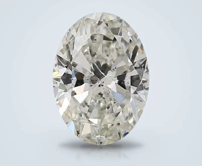 5.01ct J SI2 Rare Carat Ideal Cut Oval Diamond