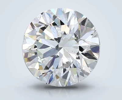 3.44ct F SI1 Excellent Cut Round Lab Grown Diamond