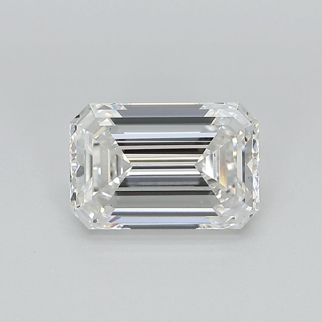 2.07ct E SI1 Rare Carat Ideal Cut Emerald Lab Grown Diamond