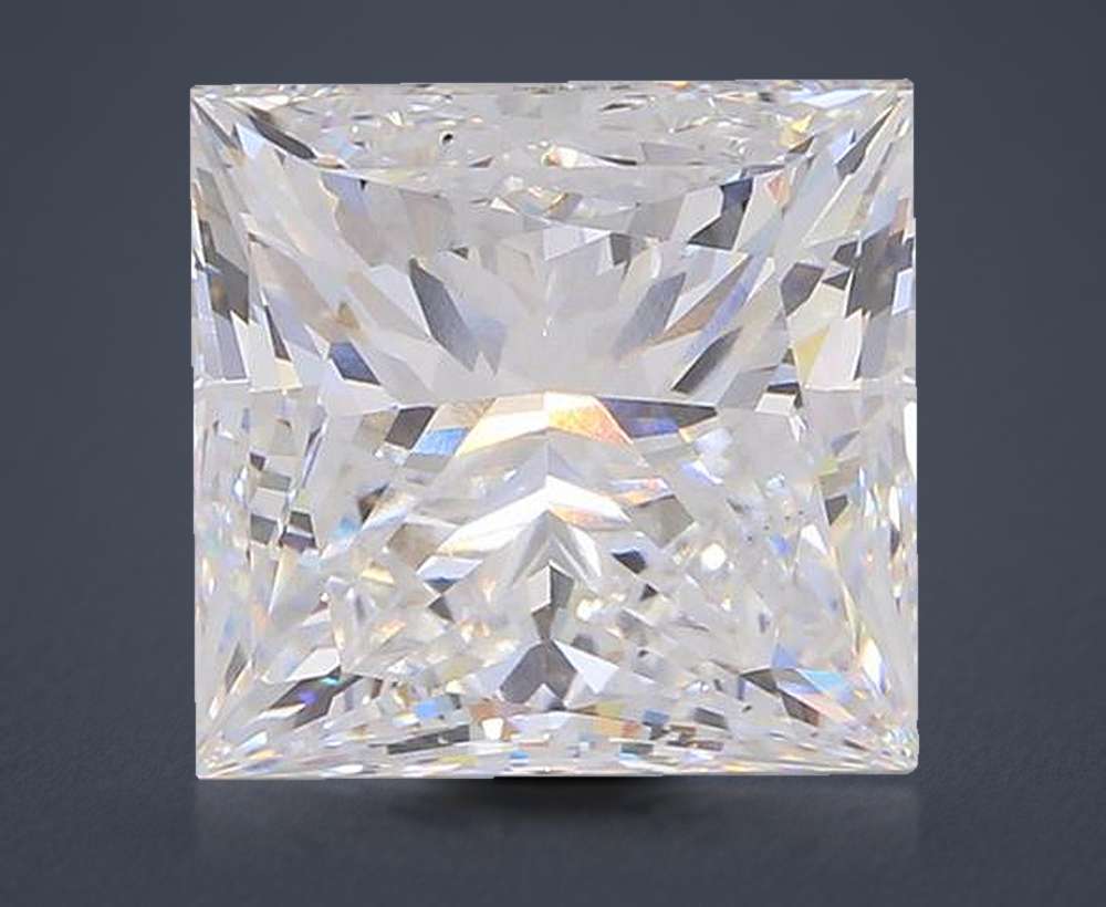 5.52ct E VS2 Rare Carat Ideal Cut Princess Lab Grown Diamond