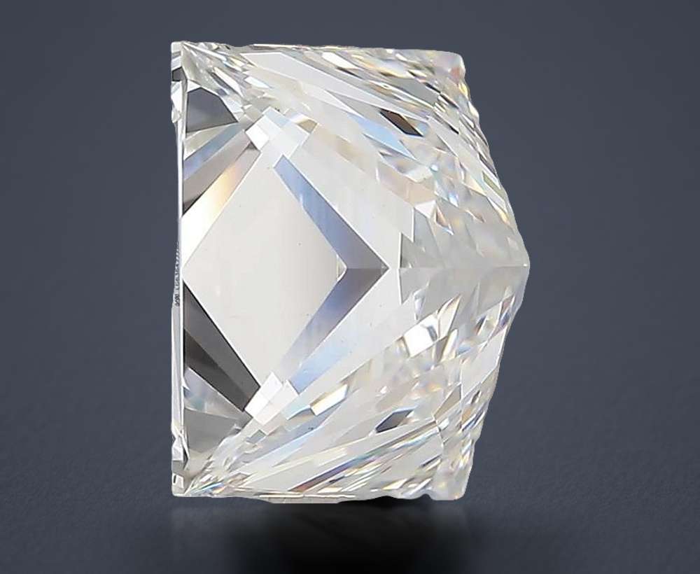 5.19ct F VS2 Rare Carat Ideal Cut Princess Lab Grown Diamond
