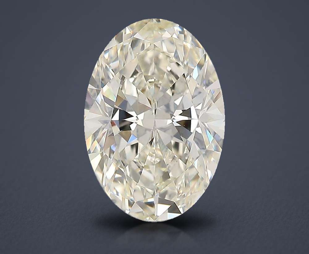 3.02ct K VS2 Rare Carat Ideal Cut Oval Diamond