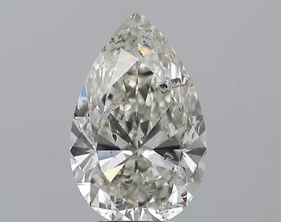 4.01ct H SI2 Rare Carat Ideal Cut Pear Diamond