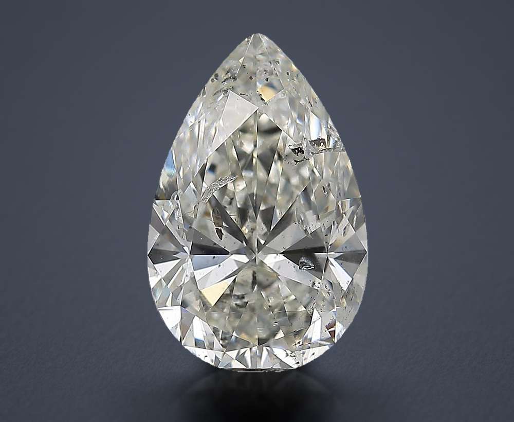 4.01ct H SI2 Rare Carat Ideal Cut Pear Diamond