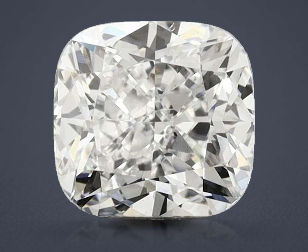 1.61ct F VVS2 Rare Carat Ideal Cut Cushion Lab Grown Diamond