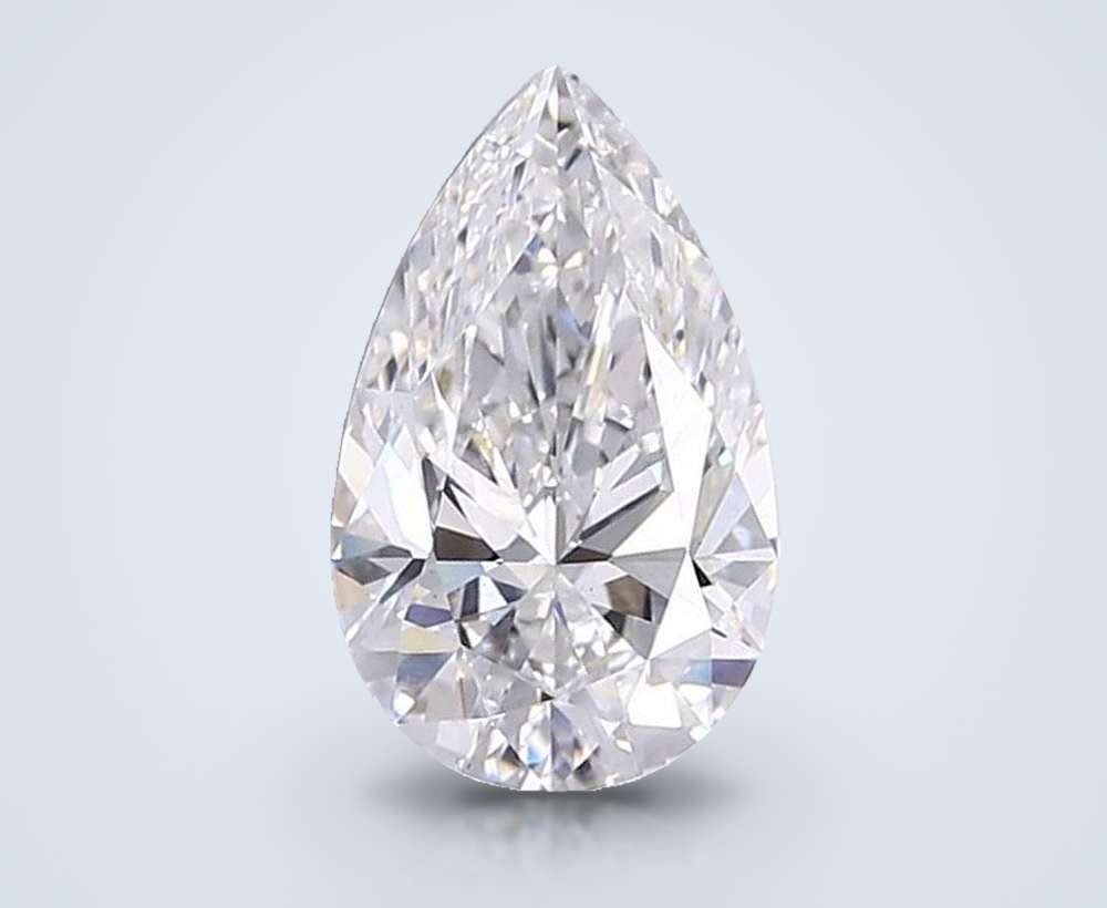 4.24ct E VS1 Rare Carat Ideal Cut Pear Lab Grown Diamond