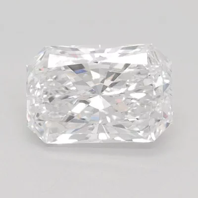 1.37ct D VVS2 Rare Carat Ideal Cut Radiant Lab Grown Diamond