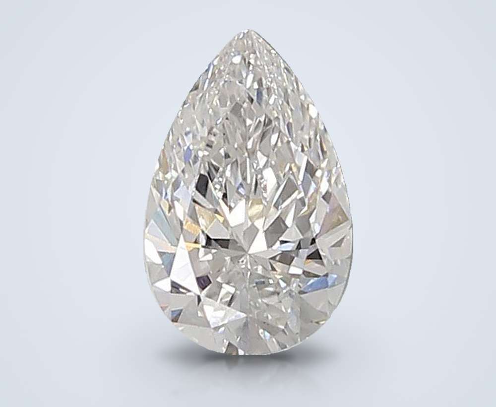 0.90ct D VS2 Rare Carat Ideal Cut Pear Lab Grown Diamond