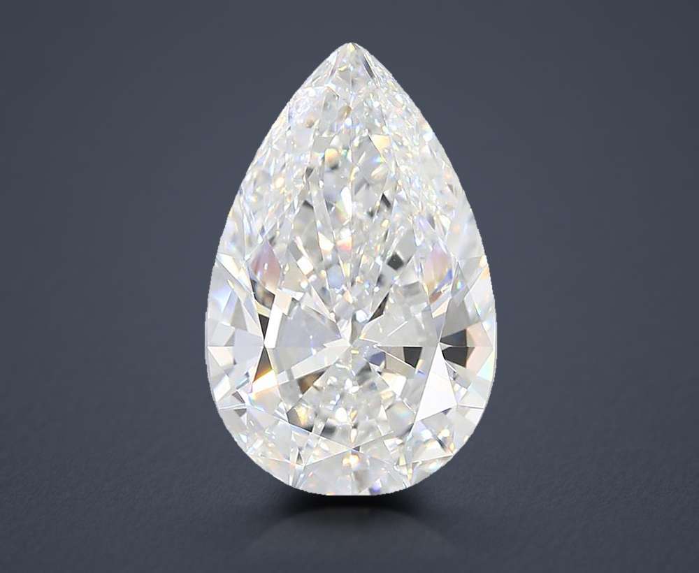 15.00ct F VS1 Excellent Cut Pear Lab Grown Diamond