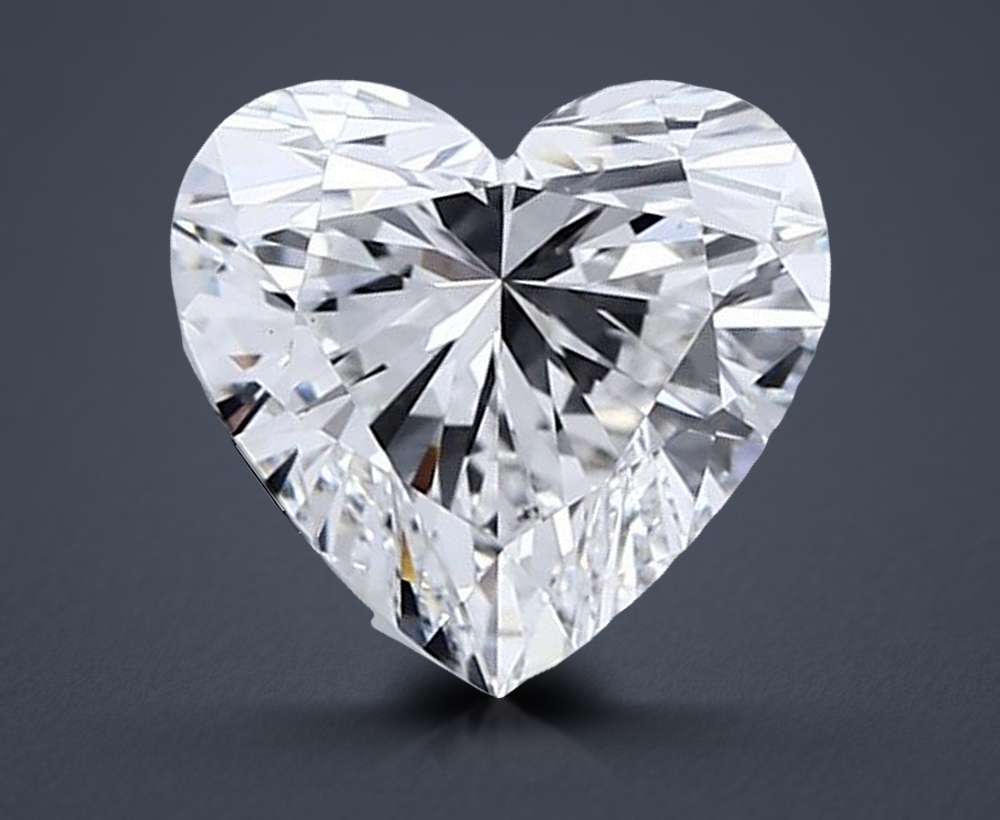 1.54ct F VS2 Rare Carat Ideal Cut Heart Lab Grown Diamond