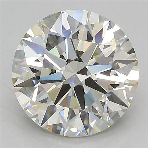 3.08ct J VS1 Rare Carat Ideal Cut Round Lab Grown Diamond
