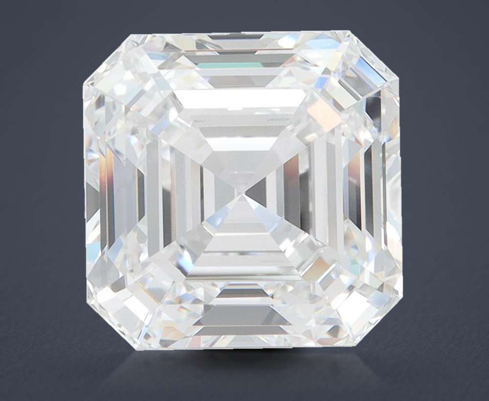 5.56ct E VVS2 Rare Carat Ideal Cut Asscher Lab Grown Diamond