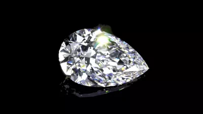 8.12ct F VVS2 Rare Carat Ideal Cut Pear Diamond