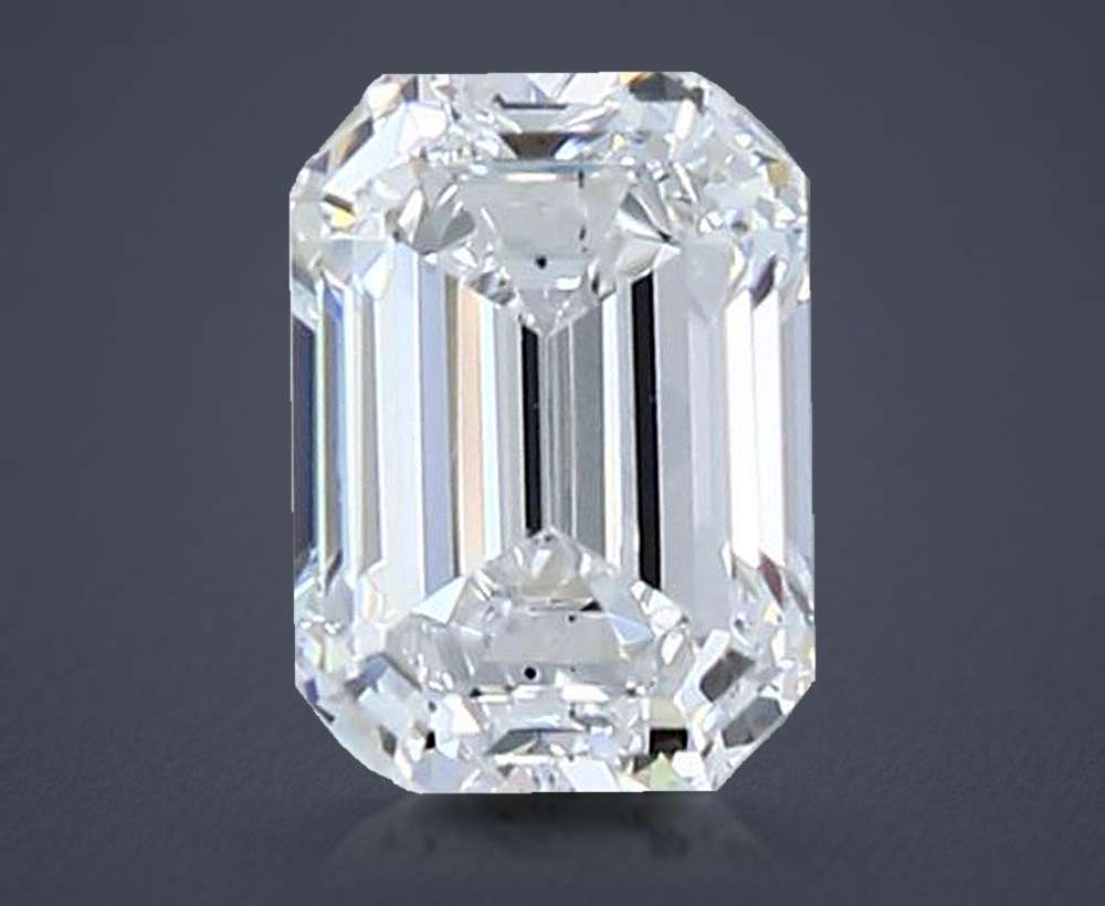 0.86ct D SI1 Rare Carat Ideal Cut Emerald Diamond