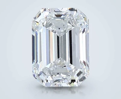 0.86ct D SI1 Rare Carat Ideal Cut Emerald Diamond