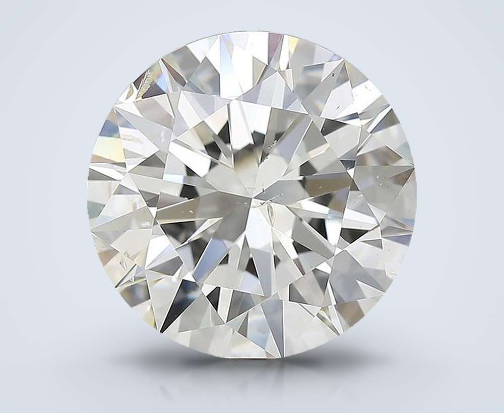 7.04ct J SI2 Rare Carat Ideal Cut Round Diamond