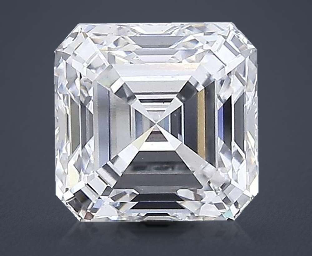 7.06ct F VS2 Rare Carat Ideal Cut Asscher Lab Grown Diamond