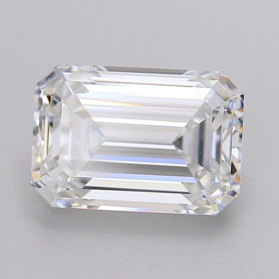 5.27ct F VVS2 Excellent Cut Emerald Lab Grown Diamond