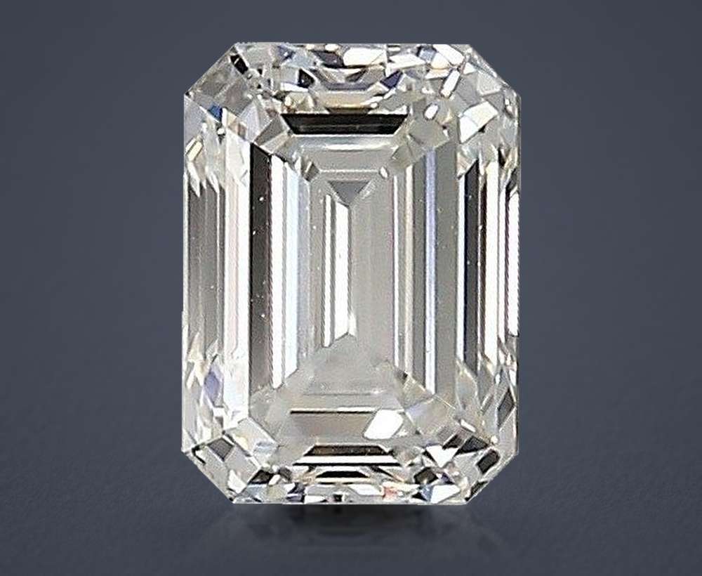 0.89ct H VS2 Rare Carat Ideal Cut Emerald Diamond