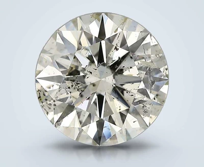 3.01ct J SI2 Rare Carat Ideal Cut Round Diamond