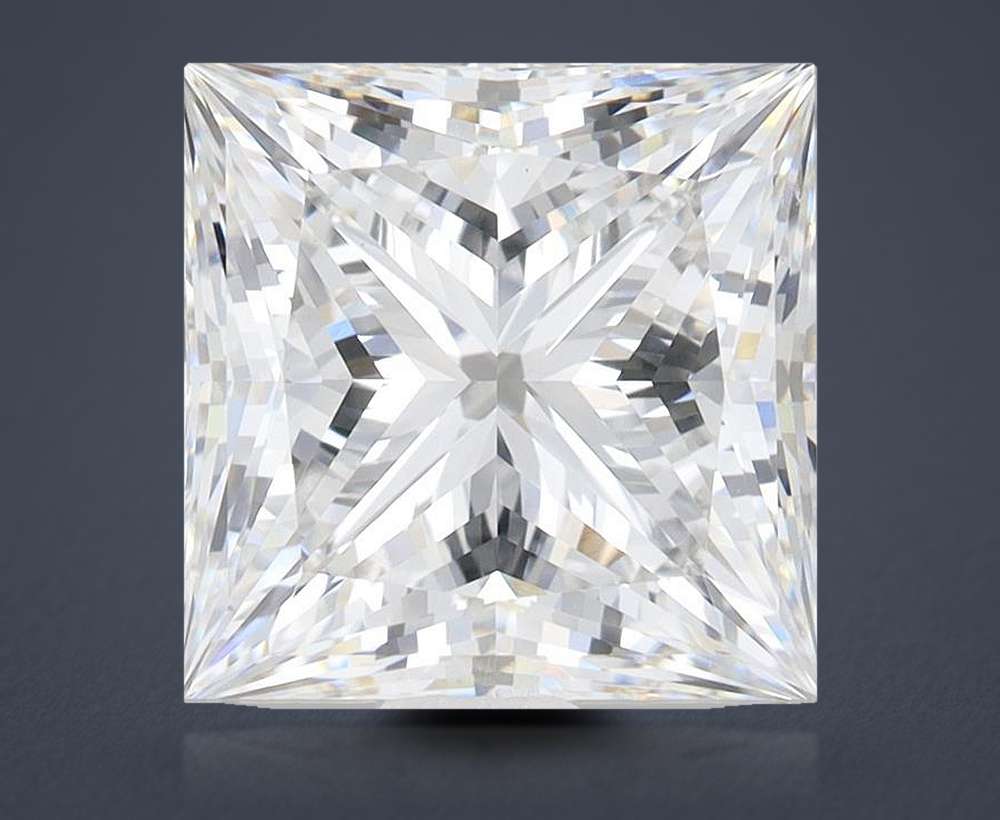 5.83ct E VVS2 Rare Carat Ideal Cut Princess Lab Grown Diamond
