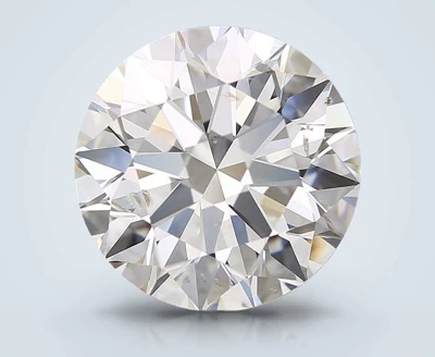 4.06ct F SI2 Rare Carat Ideal Cut Round Diamond