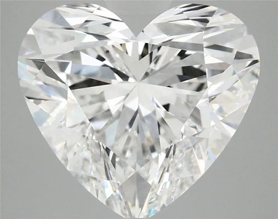 6.18ct E VVS2 Rare Carat Ideal Cut Heart Lab Grown Diamond