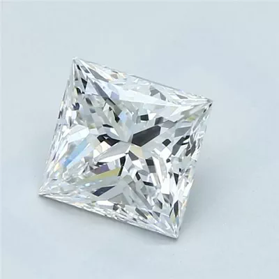 2.01ct D VS2 Rare Carat Ideal Cut Princess Diamond