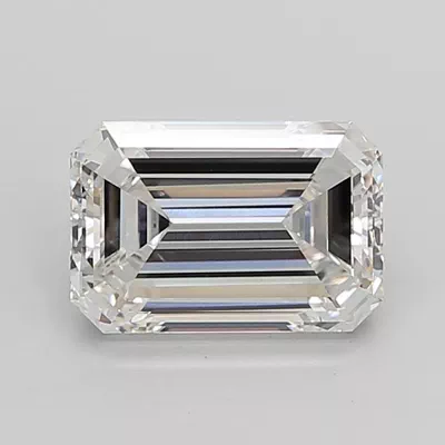 4.45ct F VVS2 Rare Carat Ideal Cut Emerald Lab Grown Diamond