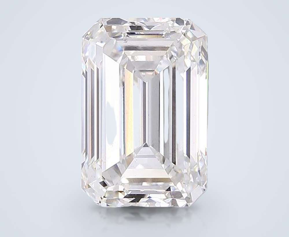 5.53ct F VS1 Rare Carat Ideal Cut Emerald Lab Grown Diamond