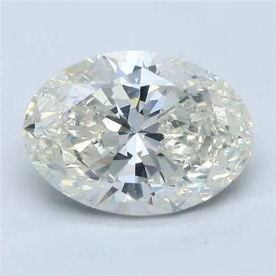3.01ct J SI2 Rare Carat Ideal Cut Oval Diamond