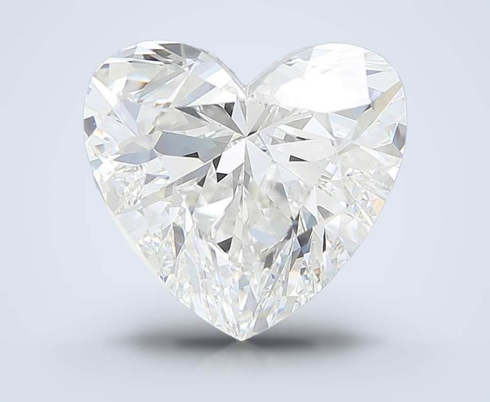 7.99ct F VS1 Rare Carat Ideal Cut Heart Lab Grown Diamond