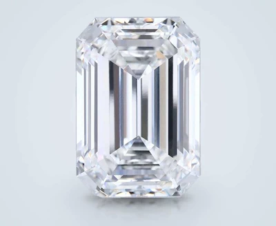 15.33ct F VVS2 Rare Carat Ideal Cut Emerald Lab Grown Diamond