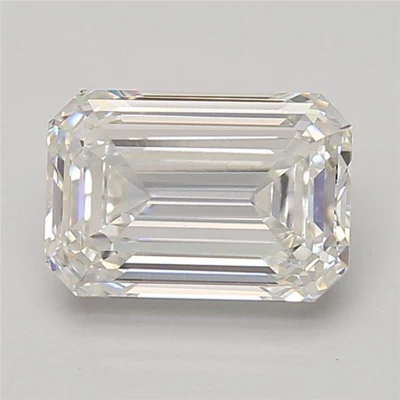 3.09ct E VS1 Rare Carat Ideal Cut Emerald Lab Grown Diamond