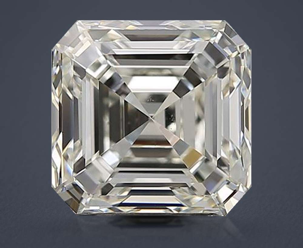 2.21ct J VS2 Rare Carat Ideal Cut Asscher Diamond