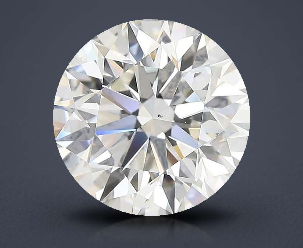 4.02ct H SI2 Rare Carat Ideal Cut Round Diamond