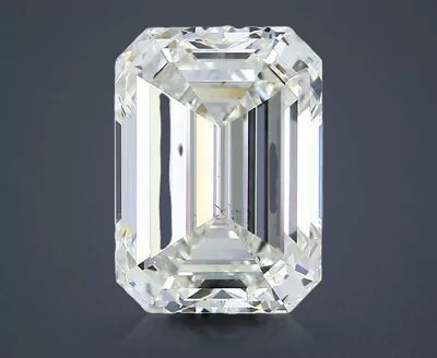 5.03ct K SI1 Rare Carat Ideal Cut Emerald Diamond