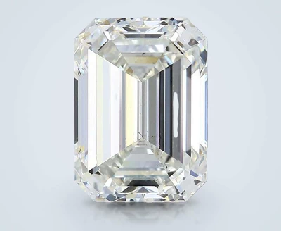 5.03ct K SI1 Rare Carat Ideal Cut Emerald Diamond