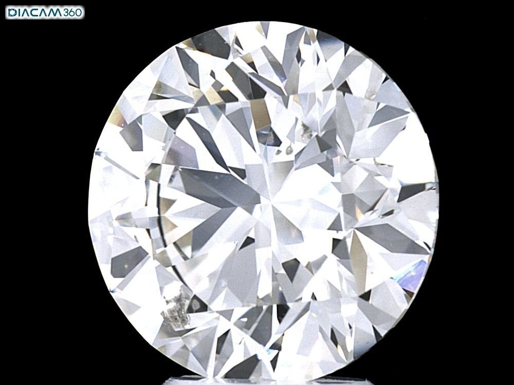 5.01ct J SI2 Rare Carat Ideal Cut Round Diamond