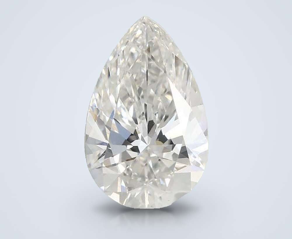 2.10ct E VVS2 Rare Carat Ideal Cut Pear Lab Grown Diamond