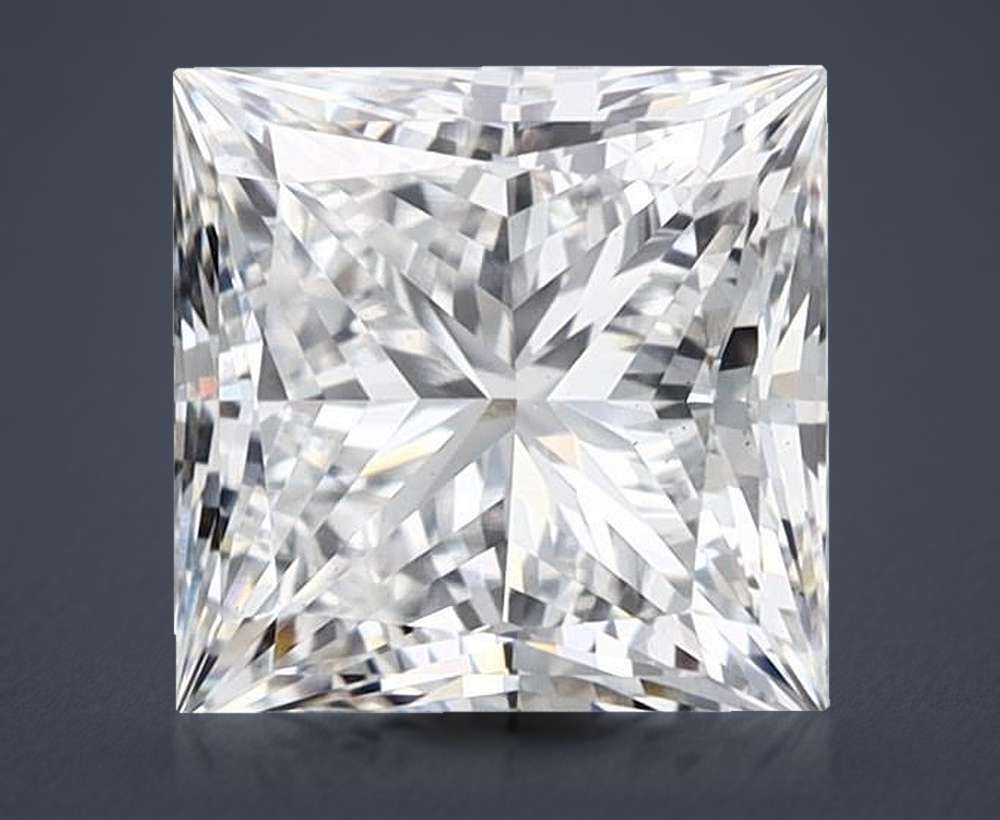 2.74ct E VS1 Rare Carat Ideal Cut Princess Lab Grown Diamond