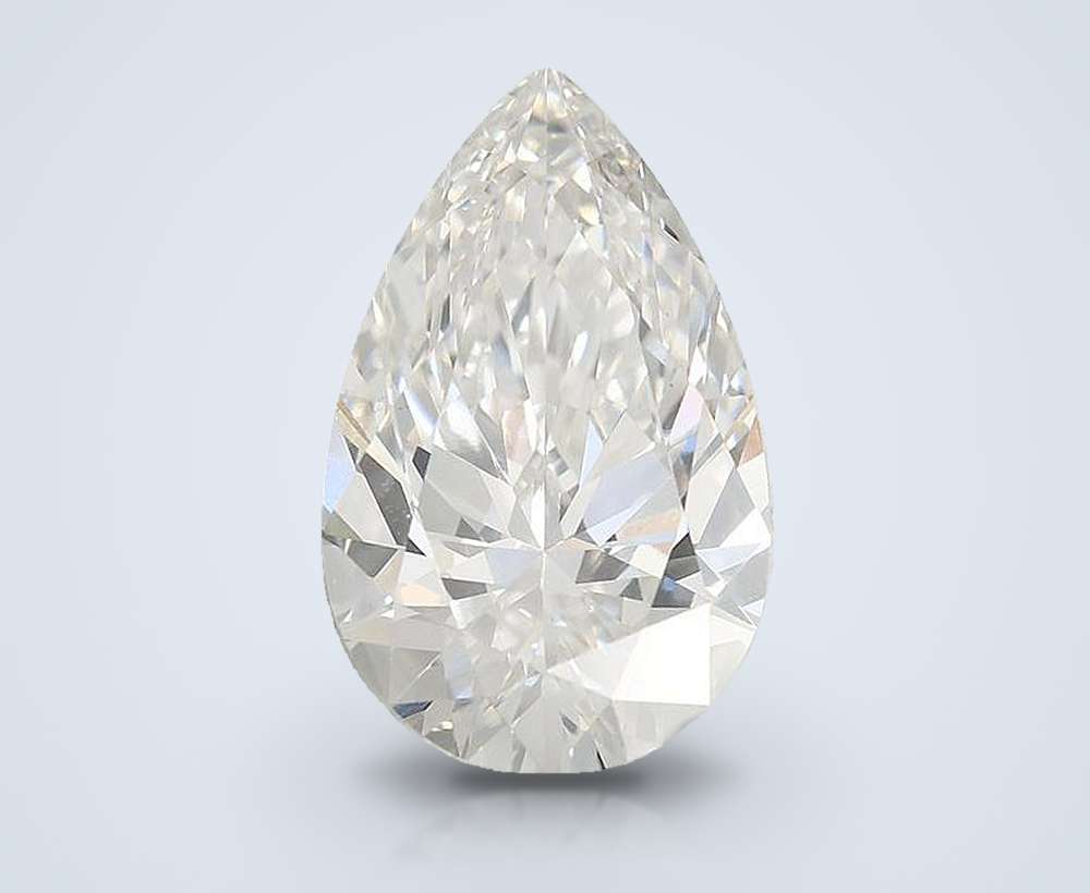 4.05ct F VS1 Rare Carat Ideal Cut Pear Lab Grown Diamond