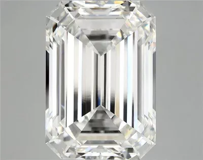 12.85ct F VVS2 Rare Carat Ideal Cut Emerald Lab Grown Diamond