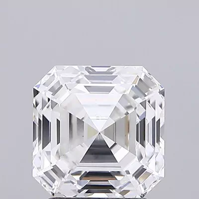2.63ct F VS1 Very Good Cut Asscher Lab Grown Diamond