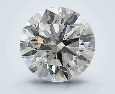 3.01ct I SI2 Rare Carat Ideal Cut Round Diamond