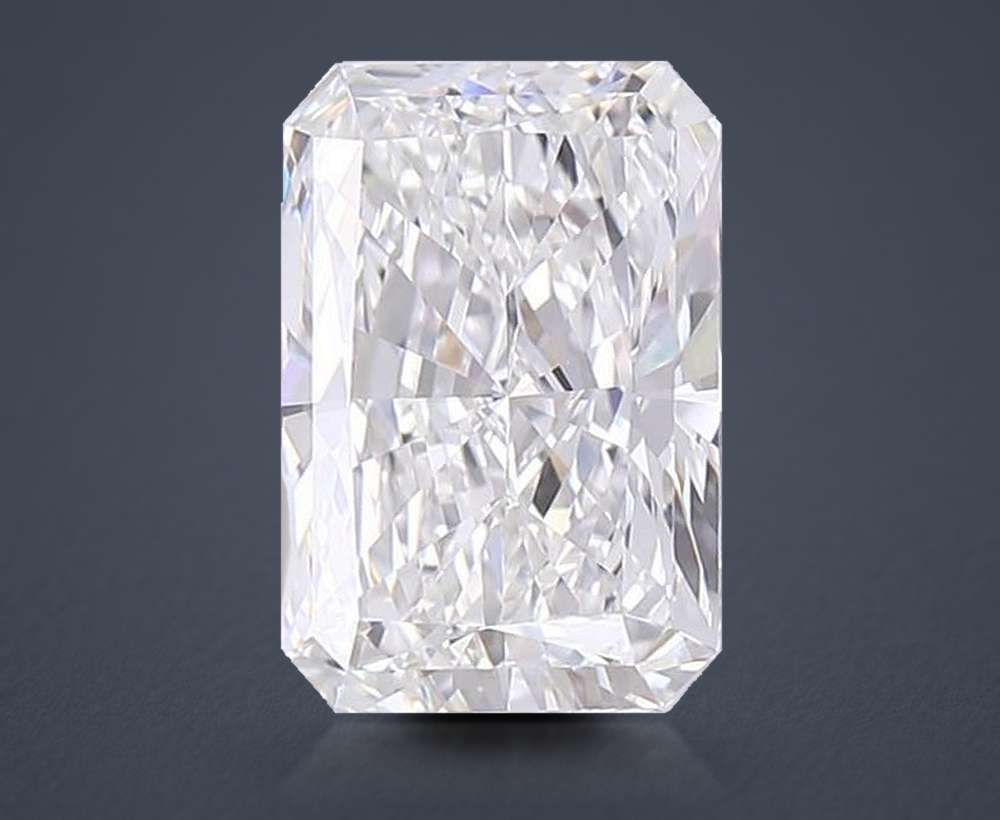 4.13ct E VVS2 Rare Carat Ideal Cut Radiant Lab Grown Diamond