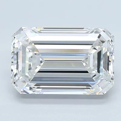 3.53ct F VVS2 Rare Carat Ideal Cut Emerald Lab Grown Diamond
