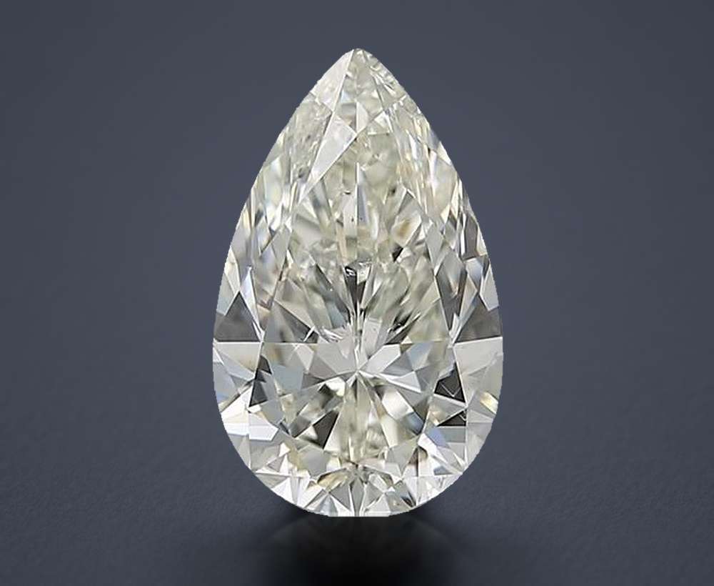 4.03ct K SI1 Rare Carat Ideal Cut Pear Diamond