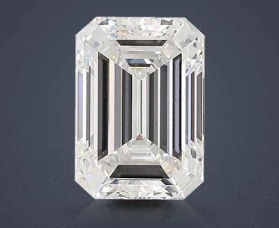 9.66ct F VS1 Rare Carat Ideal Cut Emerald Lab Grown Diamond