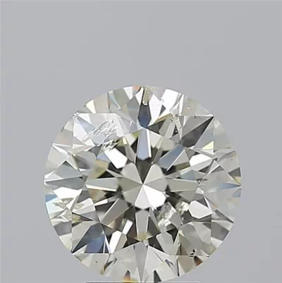 3.01ct K SI2 Rare Carat Ideal Cut Round Diamond